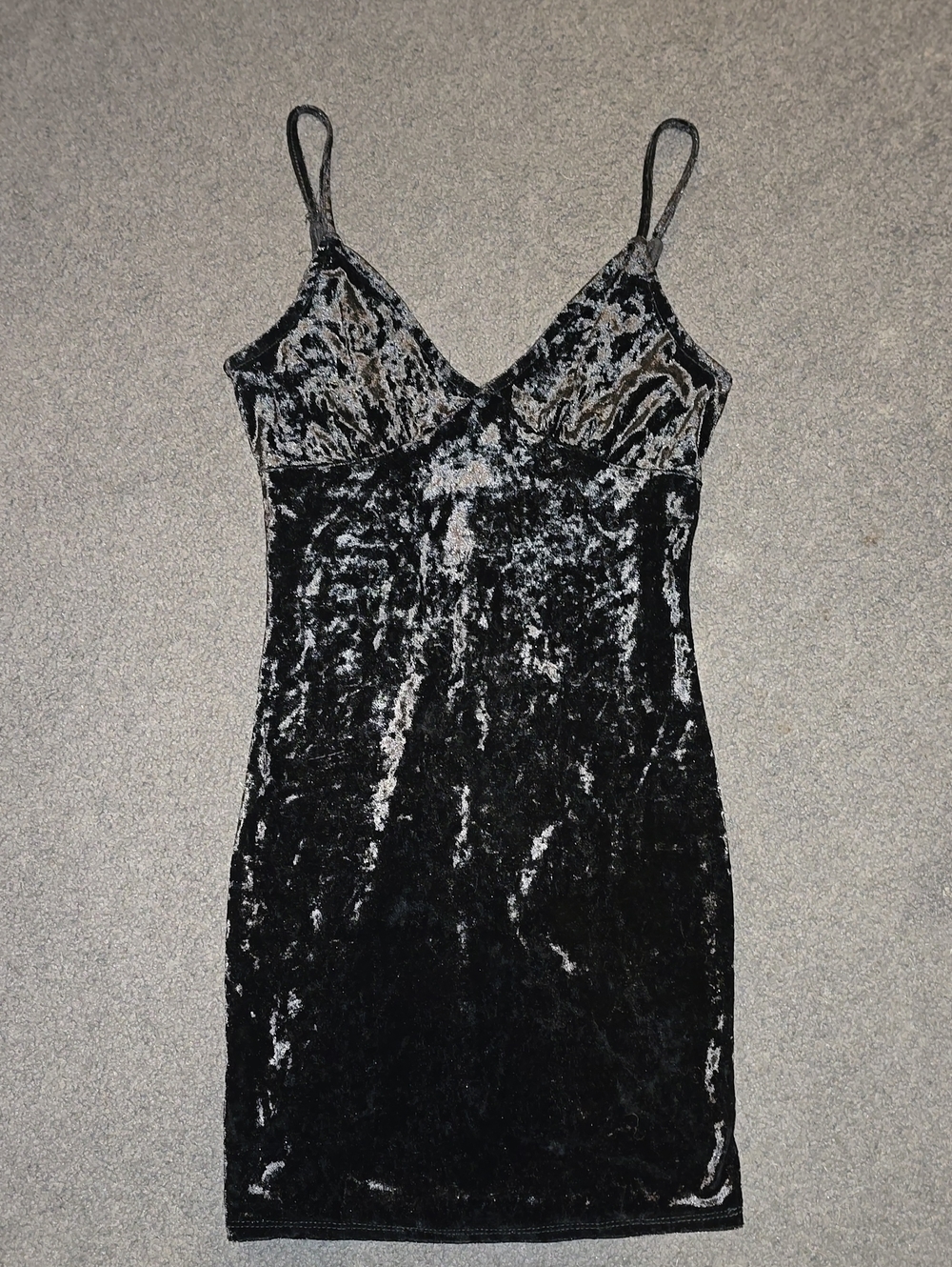 Velvet Black Slip Dress